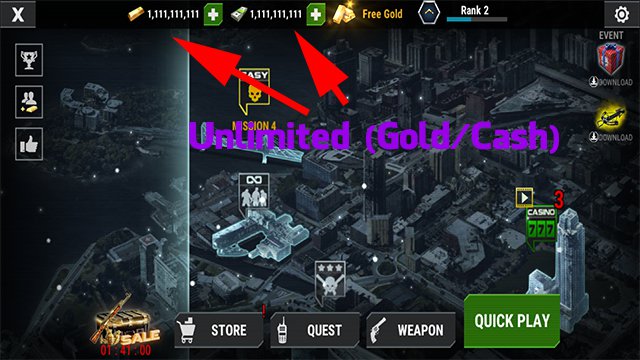 Dead Target Mod APK Unlimited Gold Cash